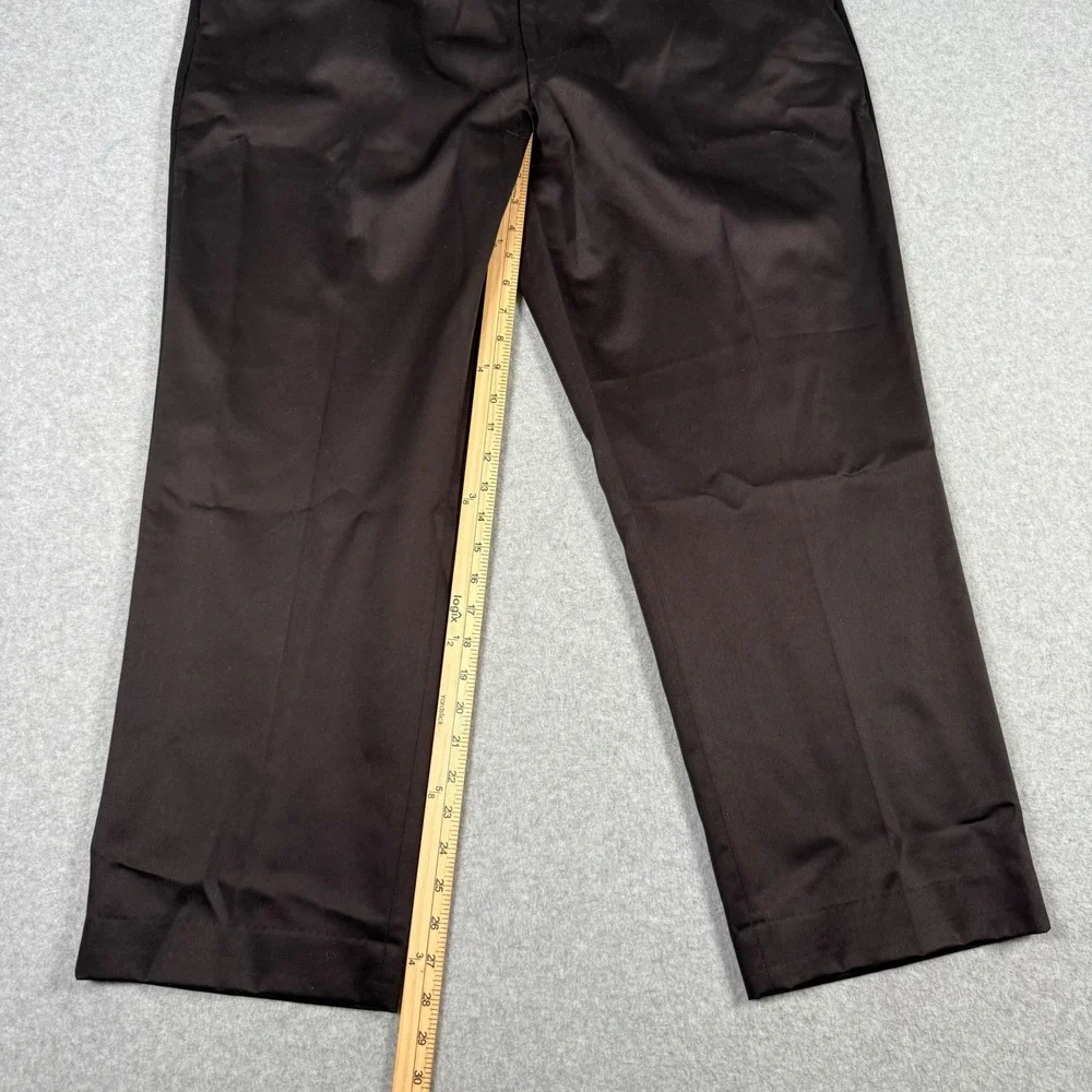 Perry Ellis Portfolio Mens 42x28 Black No Iron Premium Twill Dress Pants Slacks